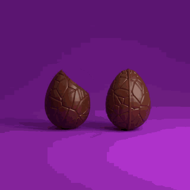 3D Set of Chocolate Eggs For Easter Concept. 24107812 PNG