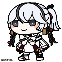 a cartoon drawing of a girl with braids and the word seseren underneath