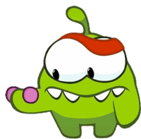 Lifting Weights Om Nom Sticker - Lifting Weights Om Nom Cut The Rope Stickers