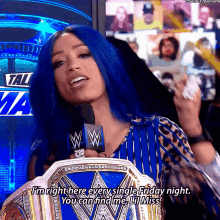 Sasha Banks Im Right Here Every Single Friday Night GIF - Sasha Banks Im Right Here Every Single Friday Night You Can Find Me GIFs