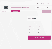 a checkout page for a product with a price of $ 390