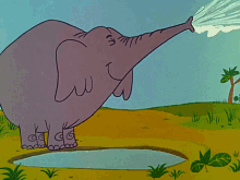 Elephant Trunk Spraying Water GIF - Elephant Trunk Spraying Water Pink Panther GIFs