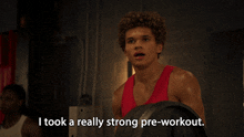 I Took A Really Strong Pre Workout Everett Lang GIF - I Took A Really Strong Pre Workout Everett Lang Wolf Pack GIFs