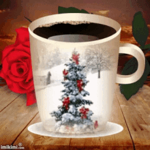 Coffee Snowing GIF - Coffee Snowing Good Morning GIFs