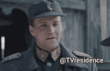 a man in a military uniform with the hashtag tvresidence