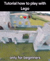 a picture of a building with the words tutorial how to play with lego only for beginners below it