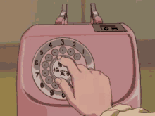anime dialing phone