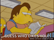 Simpsons Guess Who Likes You GIF - Simpsons Guess Who Likes You Milhouse GIFs