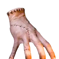 a hand with stitches on it 's wrist and fingers