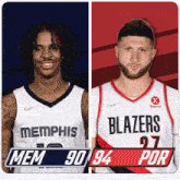Memphis Grizzlies (90) Vs. Portland Trail Blazers (94) Third-fourth Period Break GIF - Nba Basketball Nba 2021 GIFs