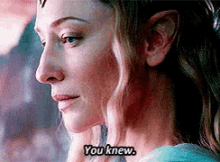 You Knew Galadriel GIF - You Knew Galadriel Lord Of The Rings GIFs