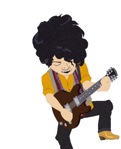 Playing Guitar Kevin Jonas Sticker - Playing Guitar Kevin Jonas South Park Stickers