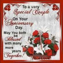 Anniversary Greetings GIF - Anniversary Greetings Blessed With Many More Years GIFs