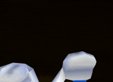 a video game character is standing in front of a building with a blue sky in the background