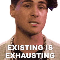 Existing Is Exhausting Anthony Padilla Sticker - Existing Is Exhausting Anthony Padilla Living Is Hard Stickers