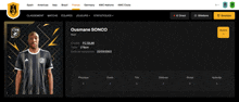 a soccer player named ousmane sonco is on the website