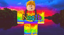 a cartoon character has the name nag1b on his shirt