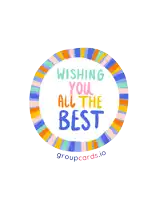 a colorful circle that says " wishing you all the best "
