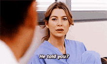 Greys Anatomy Meredith Grey GIF - Greys Anatomy Meredith Grey He Told You GIFs