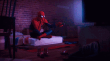 Spiderman Watching Tv GIF