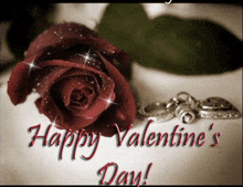 Happy Valentine'S Day Greeting Card GIF - Happy Valentine'S Day Greeting Card Brown Rose Flower GIFs