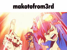 a picture of two anime characters with the words makotofrom3rd on the bottom