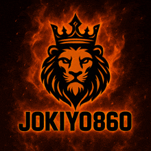 a lion with a crown on its head and the name jokiyo860 below it