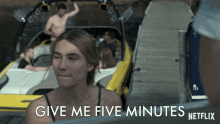 Give Me Five Minutes Wait GIF - Give Me Five Minutes Wait Hold Up GIFs