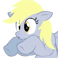 a drawing of a pony with a yellow mane and yellow eyes