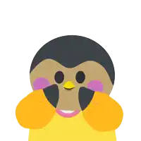 an illustration of a penguin with the words " can 't wa " written above it