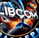 a logo with a dolphin and the word libcom on it