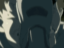 a close up of a person 's face and neck