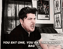 Olan Rogers You Eat One GIF - Olan Rogers You Eat One You Eat The Whole Bag GIFs