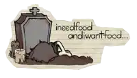 a drawing of a grave with the words ineedfood and diwanfood
