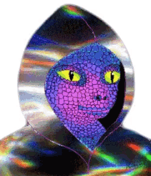 psychedelic colorful trippy lizardman reptilians