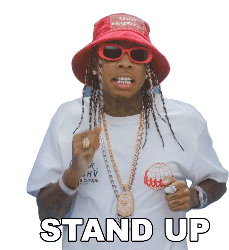 Stand Up Tyga Sticker - Stand Up Tyga Krabby Step Song Stickers