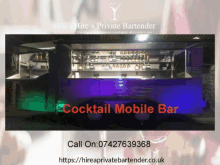 cocktail mobile bar cocktail mobile bar hire