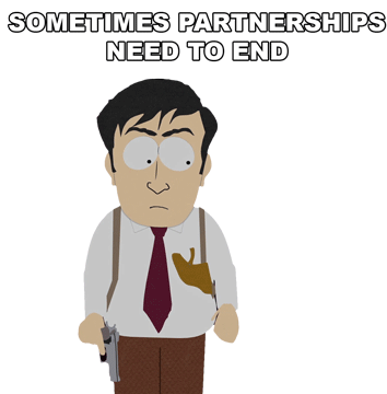 Sometimes Partnerships Need To End South Park Sticker - Sometimes Partnerships Need To End South Park S7e6 Stickers