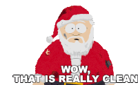 Wow That Is Really Clean Santa Claus Sticker - Wow That Is Really Clean Santa Claus South Park Stickers