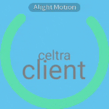 celtra client logo on a blue background