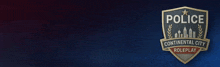 a blue shield with the word police on it
