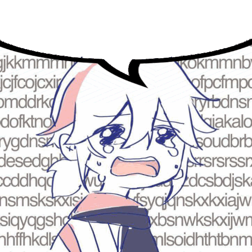 Anime Crying Speech Bubble Sticker - Anime Crying Speech Bubble Waaaah Stickers