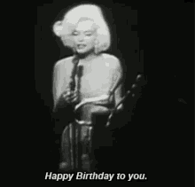 Happy Birthday Sing GIF - Happy Birthday Sing Marilyn Monroe GIFs