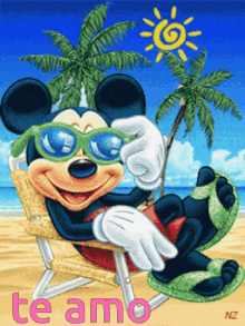 Te Amo Mickey Mouse GIF - Te Amo Mickey Mouse Wink GIFs