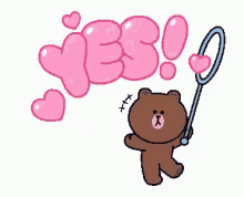 brown and cony yes bubbles love