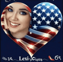 a picture of a woman in a heart with the name lexi licious