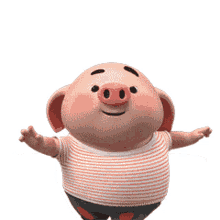 pig cute pig pink pig dancing wiggle