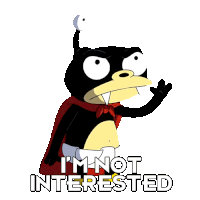 Im Not Interested Nibbler Sticker - Im Not Interested Nibbler Futurama Stickers