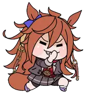 a cartoon drawing of a girl with long hair and a bow in her hair