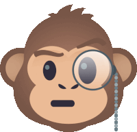 Monkey With Monocle Monkey Sticker - Monkey With Monocle Monkey Joypixels Stickers